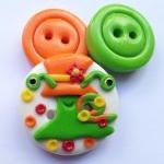 Lady Snail - set of 3 polym..