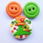 Lady Snail - set of 3 polym..