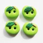 Green Apple - polymer clay ..