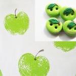 Green Apple - polymer clay ..