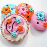 Joy - set of 4 polymer clay..