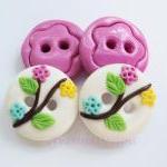 Flower Branch - Set Of 4 P..
