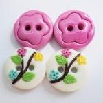 Flower branch - set of 4 po..