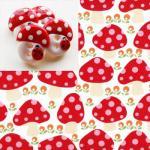 Mushrooms - set of 4 polyme..
